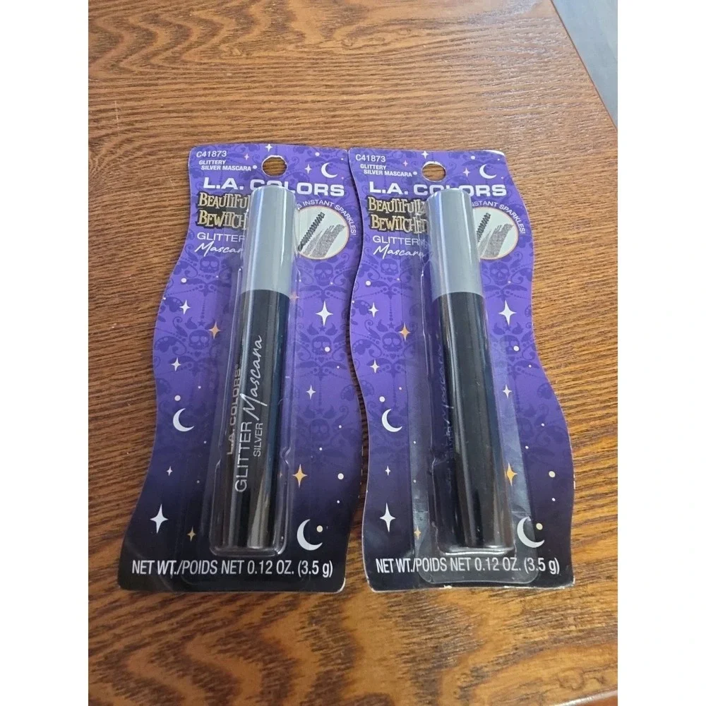 2X L.A. Colors Beautifully‎ Bewitched Glittery Sparkling Silver Mascara C41873